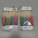 The Dreidel Company 2-Pack Dripless Hanukkah Candles, Multicolored Striped Deluxe Tapered Decorations, Chanukkah Menorah Candles for All 8 Nights of Chanukah, 1 Hour Burn Time