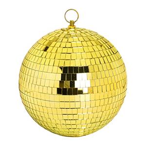 DJBoomy 8 Inch Hanging Mirror Disco Ball: Gold Disco Balls Decorations Mirror Ball with Hanging Ring for Party Decor Home Events DJ Parties