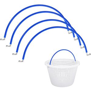 4Pcs Pool Skimmer Basket Handle Replacement Stainless Steel Handles Pool Filter Basket Handle Universal Swimming Pool Skimmer Basket Handle for Inground&Above Ground Automatic Pool Skimmers,Blue
