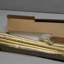 Blackout Curtain Rod 120-150, 3/4 Inch Curtain Rods for Windows Adjustable, Wrap Around Heavy Duty Telescoping Curtain Rods for Bedroom, Living Room, Gold