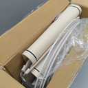 Drum Lampshades Set of 2, Medium Fabric Lamp shades for Table Lamps, Floor Lamps, Beige Linen Lamp shades 11.6" Top x 12.6" Bottom x 9.8" High Spider Fitter, Replacement Lampshades, Assembly Required (Beige with Black Rim)