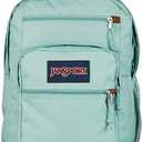 JanSport Cool Backpack with 15-inch Laptop Sleeve, Large Computer Bag Rucksack with 2 Compartments, Ergonomic Straps, Faded Sage, One Size