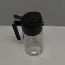 YARRAMATE 16oz/470ml Glass Olive Oil Sprayer for Cooking with Stickers, 2 in 1 Oil Dispenser for Kitchen Gadgets, Food Grade Premium Spray Bottle with Portion Control for Salad, Frying, BBQ (Black)