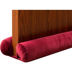 Door Darft Stopper 36 Inch Under Door Draft Noise Blocker for Bottom of Door Gap Filler Weather Stripping Twin Door Sweep Window Seal, Wine (Wine (1 Pack))