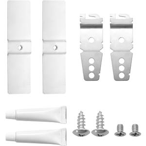 2 Pack Granite Dishwasher Mounting Bracket Kit Fits for All Solid Surfaces, Quartz, Corian, Granite, and Marble Countertops, Dishwasher Mounting Clips with Screws Replace 8269145 AP6012289
