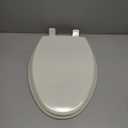 Mayfair Cassel Slow Close Toilet Seat, Easy Clean, Non Slip Premium Wood Seat, Easy Install, Made in USA, Elongated, Biscuit