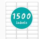2 x CATIFLIN 1" x 2-5/8" Address Labels 1500 White Stickers, 30 Per Sheet, 50 Sheets Printable Paper for Laser Inkjet Printers, Adhesive Mailing Shipping Return Barcode Label