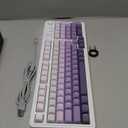 AULA S99 Wireless Keyboard, Tri-Mode Bluetooth/2.4GHz/USB-C Cute Creamy Gaming Keyboard with Number Pad RGB Backlit, Media Knob Custom Computer Keyboards for MAC Xbox PC Gamer - Gradient Purple
