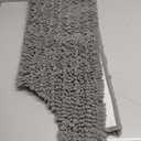 Yimobra Toilet Rug U Shaped Washable 24x20 Inch - Ultra Soft Absorbent Chenille Bath Rugs for Toilet, Quick Dry & Machine Washable, Non Slip Contour Bathroom Mat, Gray (Grey)