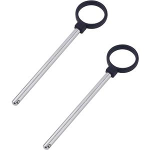 2pcs Ring Shaped Weight Stack Pin, 3/8 Inch Diameter Drop Set Pins Gym 4.4 Inch Gym Cable Machine Pins for Weight Stack Carbon Steel Loading Pin for Weight Plates Stack Extender Pin for Home Gym