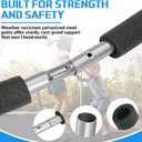 Trampoline Poles Replacement, Fit for 8-16ft Frame, Universal Curved Enclosure Net Pole, Includes Mounting Hardware & Foam Cover, 2 Installation Options