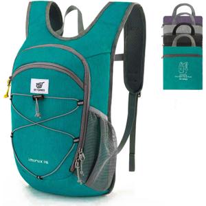 SKYSPER 15L/20L Foldable Hiking Backpack Lightweight Packable Travel Daypack with Chest Strap Small Folding Pack for Walking (Green)