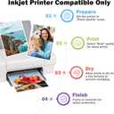 Glossy Photo Paper 8.5 x11,Inkjet Photo Printer Paper, instant DryPicture Paper for Dly chip Bag, Flyers,Cards, Calendars andBrochures(180gsm/48lb)