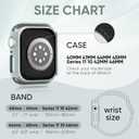 Slim Braided Stretchy Band and Case Compatible for Apple Watch Bands Women 40mm 41mm 42mm 44mm 45mm 46mm, Thin Nylon Solo Loop Protective Cover and Screen Protector for iWatch Series 11/10/9/8/7/6/5/4