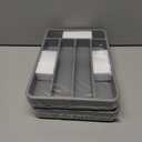 2 x Kitsure Cutlery Drawer Organiser for Kitchen - Adjustable Cutlery Tray for Effortless Utensil Sorting, Versatile Kitchen Storage & Organisation Solution, 12.13" x 1.54" x 8.07"~13.90", Grey (Medium)