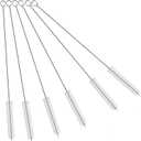 8 x Straw Cleaner Brush with 304 Stainless Steel and Nylon Bristles, Straw Brush for Stanley Cup/Glass/Silicone Straw, Baby Bottle or HummingbirdFeeders6-Piece Set.