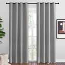 NICETOWN Silver Grey Room Darkening Curtain Panels 86" Long for RV, Play Room, Studio, Heat Block Out and Keep Warm Drapes Window Treatment Drapes for Doorway Entryway Patio (55" Width, 2 Panels)