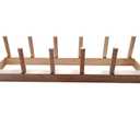 MAUMI Wooden Weight Plate Rack  Olympic Weight Plate Holder & Storage Stand  Bumper Plate Organizer  Horizontal Weight Tree for Home Gym  Weight Plate Storage Rack