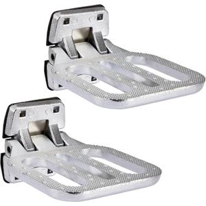 Folding Step 2 Pack Large Chrome-Plated for Truck Heavy-Duty Fold Down Utility Body Step Grab flip-up Handle Step 6.75 x 8.56 Inch Platform for Truck,Trailers, Busses, Boat, RV, Camper