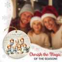 3 x Religious Ornaments for Christmas Tree 2025 - Faith, Catholic Gifts for Women, Families, Friends, Children - O Holy Night Angel Ceramic Ornament - Angel Singing Choir Christmas Ornaments