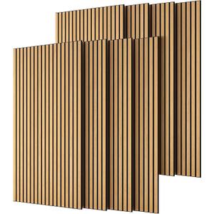 TONOR 8 Pack Large Acoustic Panels,47.2" X 23.6" X 0.35" Acoustical Wall Panel, Self-Adhesive Sound Proof Panels, Decorative Soundproof Wall Panels for Echo Absorption for Home Studio Office, Oak