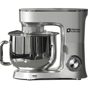 Kitchen in the Box Stand Mixer, 900W 8.5 QT Kitchen Electric Mixer, 10-Speed Large Capacity Tilt-head Food Mixer with Dough Hook, Wire Whip, Flat Beater & Splash Guard (Silver)