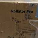 WALK MATE Rollator Walker for Seniors Taller 5.3~7ft with Height-Adjustable Seat, 10 Inch Wheels Wire-Hidden Walkers Compact Folding Design Lightweight Mobility Walking Aid Widen Backrest, Blue