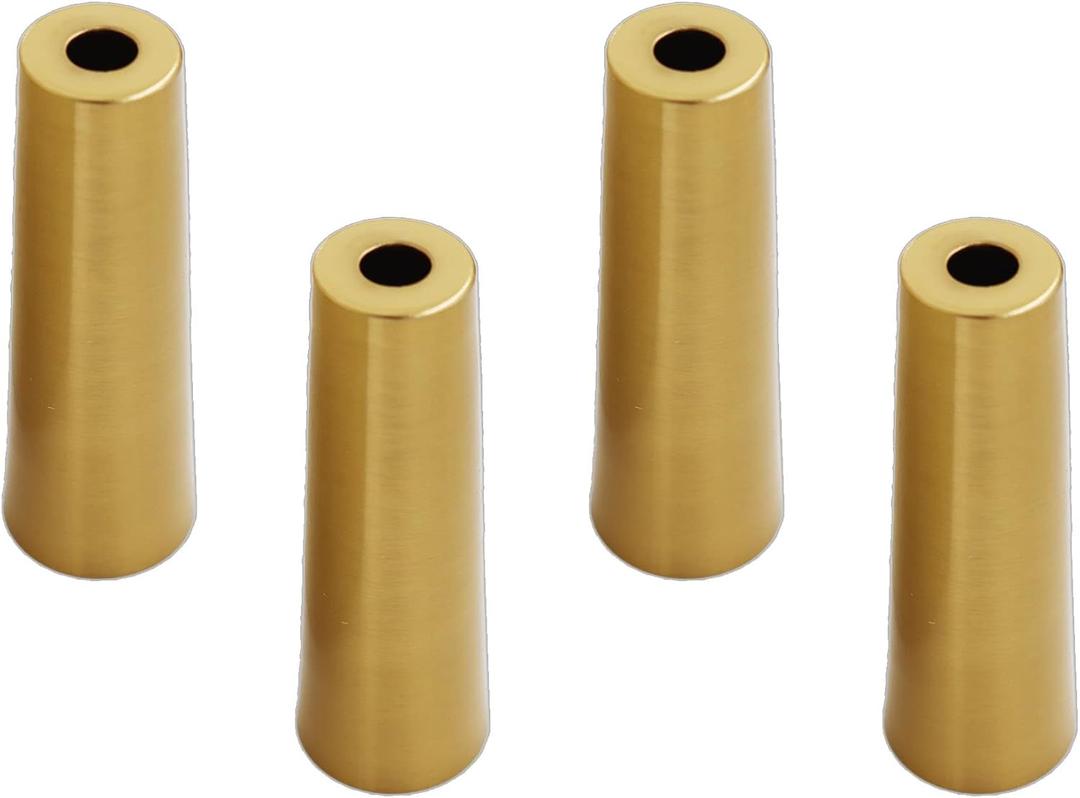 4PCS Metal Chair Leg Cap, TTZEZE Furniture Leg Bottom Covers Chair Feet Tips Round Floor Protector Caps Decorative Deluxe Hardware for Table Sofa Cabinet Dresser Closet Wardrobe Legs 23.5*33*H100