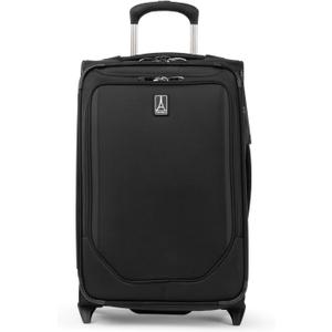 Travelpro Crew Classic Lightweight Softside Expandable Carry on Luggage, 2 Wheel Upright Rollaboard Suitcase, Men and Women, Carry On 22-Inch, Black