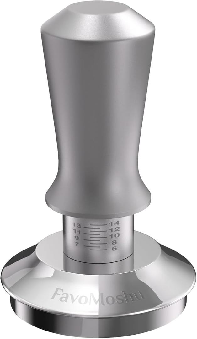 Espresso Hand Tamper,Coffee Hand Press With Double Springs Loaded,304 Stainless Steel,Great Coffee Accessories Tools for Home and Commercial Coffee Shop (Silver, 51mm), FM-TP-002