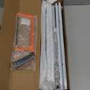 Ceiling Curtain Track, Curtain Track with Roller Hooks, 6ft - 9ft Ceiling Mounted Rail Set for Room Divider, White