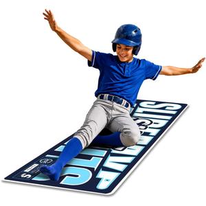 Baseball & Softball Sliding Mat Training Aid, Portable Baserunning Practice Mat with Instructional Guide, 87"