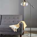 ADESSO Antique Bronze Floor Lamp with Glass Shade
