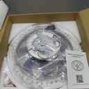 20" Modern Ceiling Fan with Light, 6 Speeds & Dimmable, White Flush Mount for Home