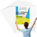 18 Pcs Poster Board 22" x 28" White Poster Paper Bulk, ROOKEA 250 GSM Vision Board for School Arts Craft Projects Presentations Drawing Scrapbooking Blank Graphic Display Office Supplies