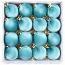 Velvet Ornaments for Christmas Tree Decorations - Teal Christmas Ball Ornament for Indoor Holiday Decor - Shatterproof Xmas Bulbs Ornaments 80mm 3.15inch - Pack of 16