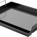 Utheer 17" x 13" Nano-Ceramic Nonstick Griddle for Gas & Charcoal Grills  Universal Flat Top Griddle with Grease Groove/Reinforced Ridges/High Sidewalls, Perfect for Healthy Cooking,Parties & Camping