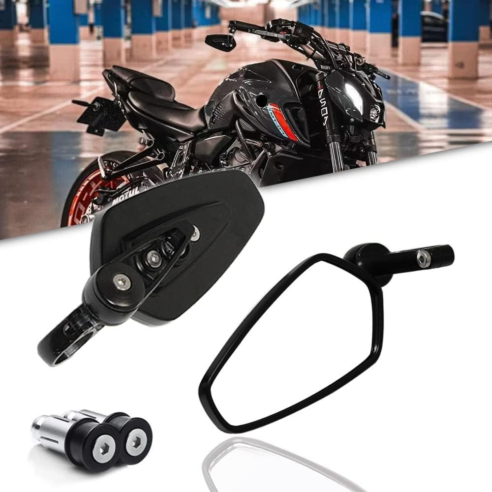 DREAMIZER Motorcycle Bar End Mirrors Universal 7/8" Handle Bar End Rear View Mirror Compatible with Honda Grom,Yamaha,Kawasaki,Ducati,Suzuki