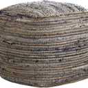 Signature Design by Ashley Absalom Hemp Pouf, 16 x 16 Inches, Multicolored