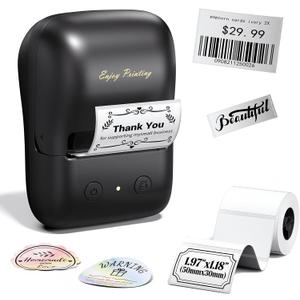TATTMUSE 2 Inch Bluetooth Label Maker Machine, A421 Label Printer, Black