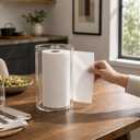 Kitchen Paper Towel Holder Countertop Acrylic Clear Toilet Paper Holder Stand for Bathroom Free Standing