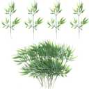 PATIKIL 13" Artificial Bamboo Leaves, 20Pcs Faux Bamboo Leaves Fake Greenery Leaf for Home Hotel Office Decoration, Green