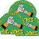 (3PCS) You'll Get That On Them Big Jobs Sticker Funy Blue Collar Dirtywork Music Lover Die Cut Waterproof Vinyl Sticker for Water Bottle Tumbler Hard Hat Helmet Car Laptop Gift (3 Inches)