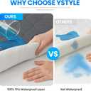 Waterproof Mattress Protector,Queen Mattress Protector Fitted Up to 16" Deep Pocket, Soft Breathable Bed Mattress Cover for Bedroom,Doom Room Machine Washable,(Gray)