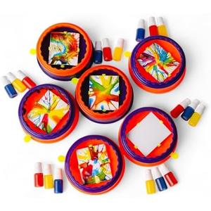 Natural State Novelty Toddler Arts and Crafts: Swirl Art Kit – Quick, Creative Fun for Parties, Classrooms & Playdates, Toddler Craft Kits for Kids Ages 4-8, 3-5 and up - 6 Kits. Only 5, number 6 use.