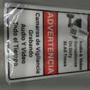 2 Pack Video Surveillance Signs Bilingual 12 8 Inches Rust Free Aluminum UV Protected Reflective Waterproof Sign with Pre-drilled Holes for Indoor Outdoor Use