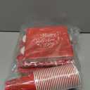 Valentine's Day Party Supplies for 25 Guests - Romantic Heart-Shaped Disposable Plates, Love-Themed Tablecloth, Napkins, Cups, and Banner - Valentines Party Decorations