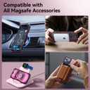 Magnetic Invisible Stand Designed for iPhone 16 Pro Max Case [Military Drop Protection] [Compatible with MagSafe] Shockproof Slim Translucent Matte Case for iPhone 16 Pro Max 6.9" Wine Red