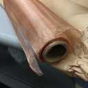 Therwen 36 Inch x 20 ft Copper Mesh Screen 99.9% Pure Copper 40 Mesh Roll Wire Fabric for Grounding Dense Filter Screen Woven Crafts Window Protection