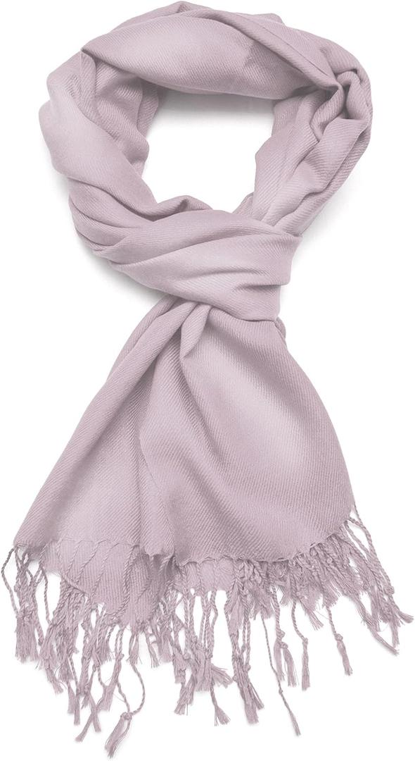 Gelante Plain Soft Pashmina Shawl Wrap Scarf Solid Colors. (Light Pink)